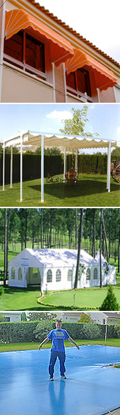 Fabricaci&oacute;n, venta e instalaci&oacute;n de toldos, p&eacute;rgolas, carpas, lonas y cobertores de piscinas en Badajoz.